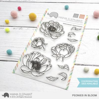 Mama Elephant Clear Stamps - Poenies In Bloom